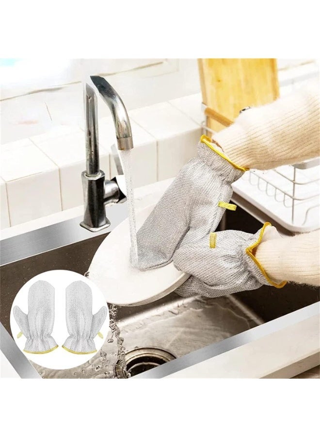 قفازات غسيل الأطباق السلكية 2 قطعة - Image 2